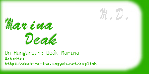 marina deak business card